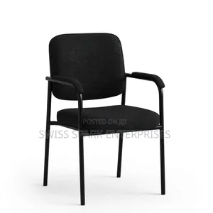 Black Fabric Office / Waiting Chair - Visitors Chair