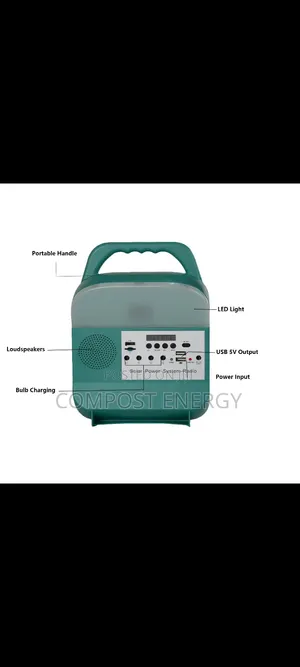 Radio + Speaker Solar Kit With 3 Bulbs + Body Light