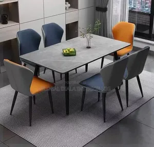 Complete Marble Dining Set by 6