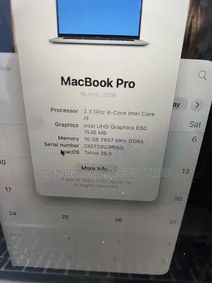 Laptop Apple MacBook Pro 2019 16GB Intel Core i9 SSD 1T