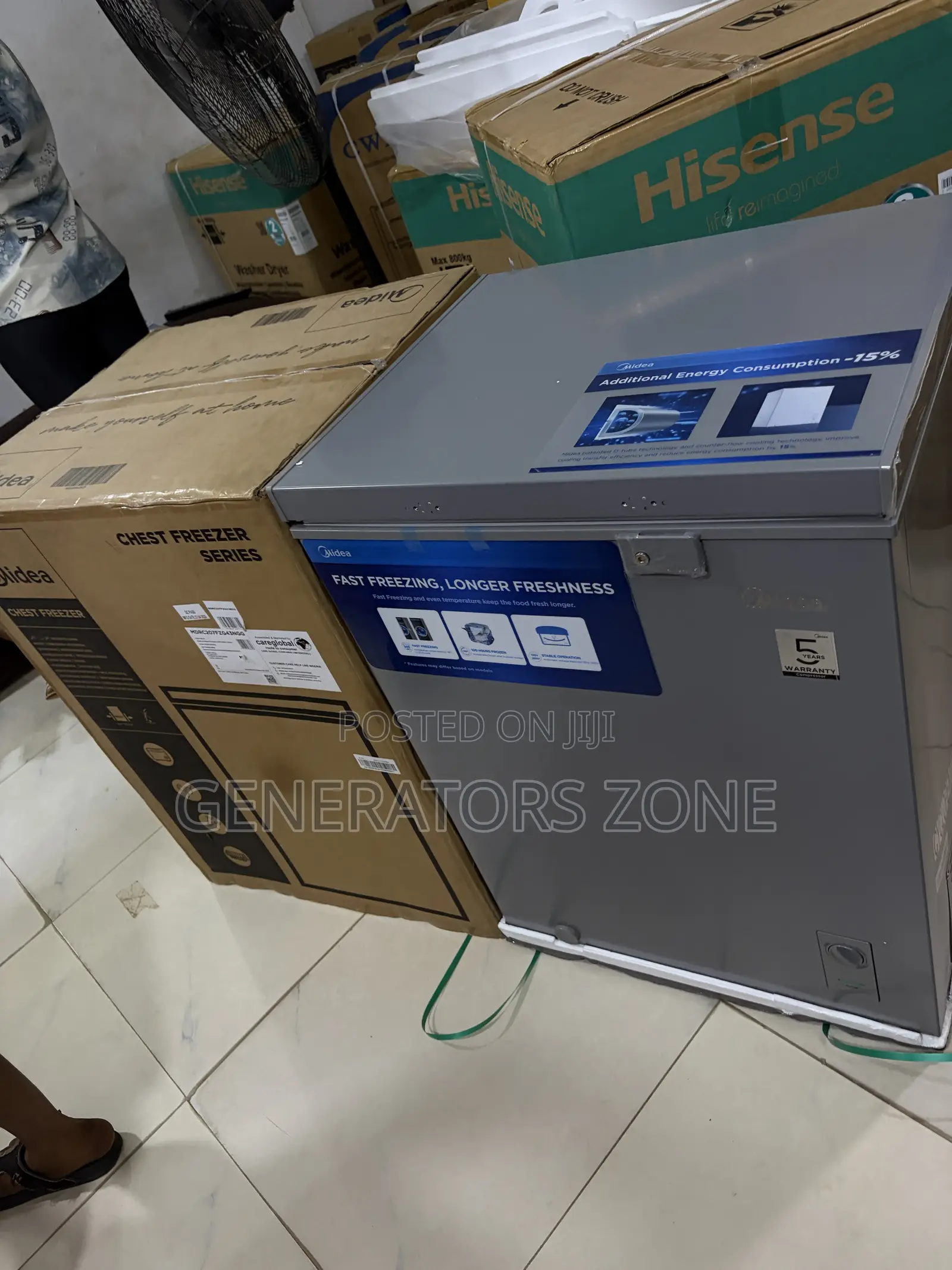 Midea 142L Grey Chest Freezer MDRC207FZG43NGG