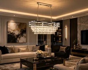 LED Crystal Chandelier Modern Dining Pendant Home Lamp Hanging Living