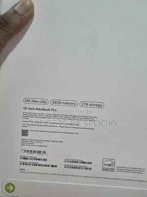 New Laptop Apple MacBook Pro 2026 M5 Max 36GB Apple M5 Max SSD 2T