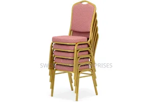 :
Pink Banquet Chairs With Gold Frame - Church / Event Chairs