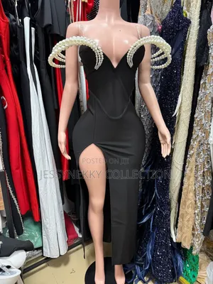 Quality Luxurious Ladies Bandage Dress With Beaded Hand