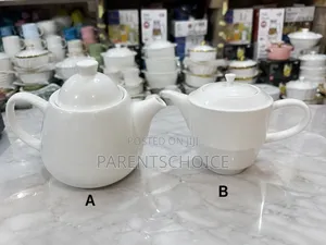 White Ceramic Teapot  – A or B - 1pc