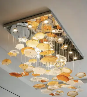 Customizable Hotel Lobby Glass Lotus Art Chandelier Adjustable