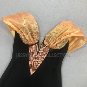 Quality Luxurious Ladies Bandage Dress With Orange Hand