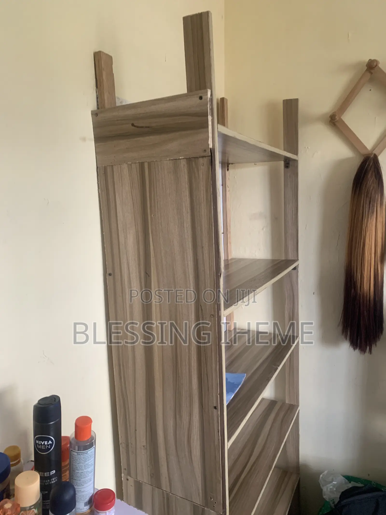 Wardrobe, Shoe Rack and 2 Wooden Stools
