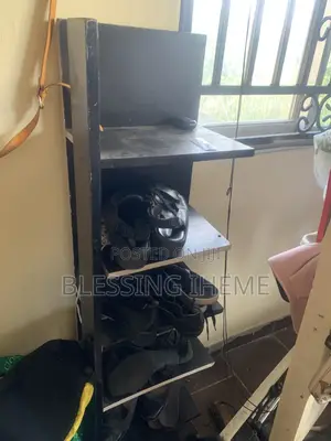 Wardrobe, Shoe Rack and 2 Wooden Stools