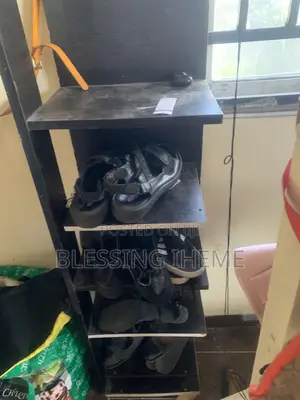 Wardrobe, Shoe Rack and 2 Wooden Stools