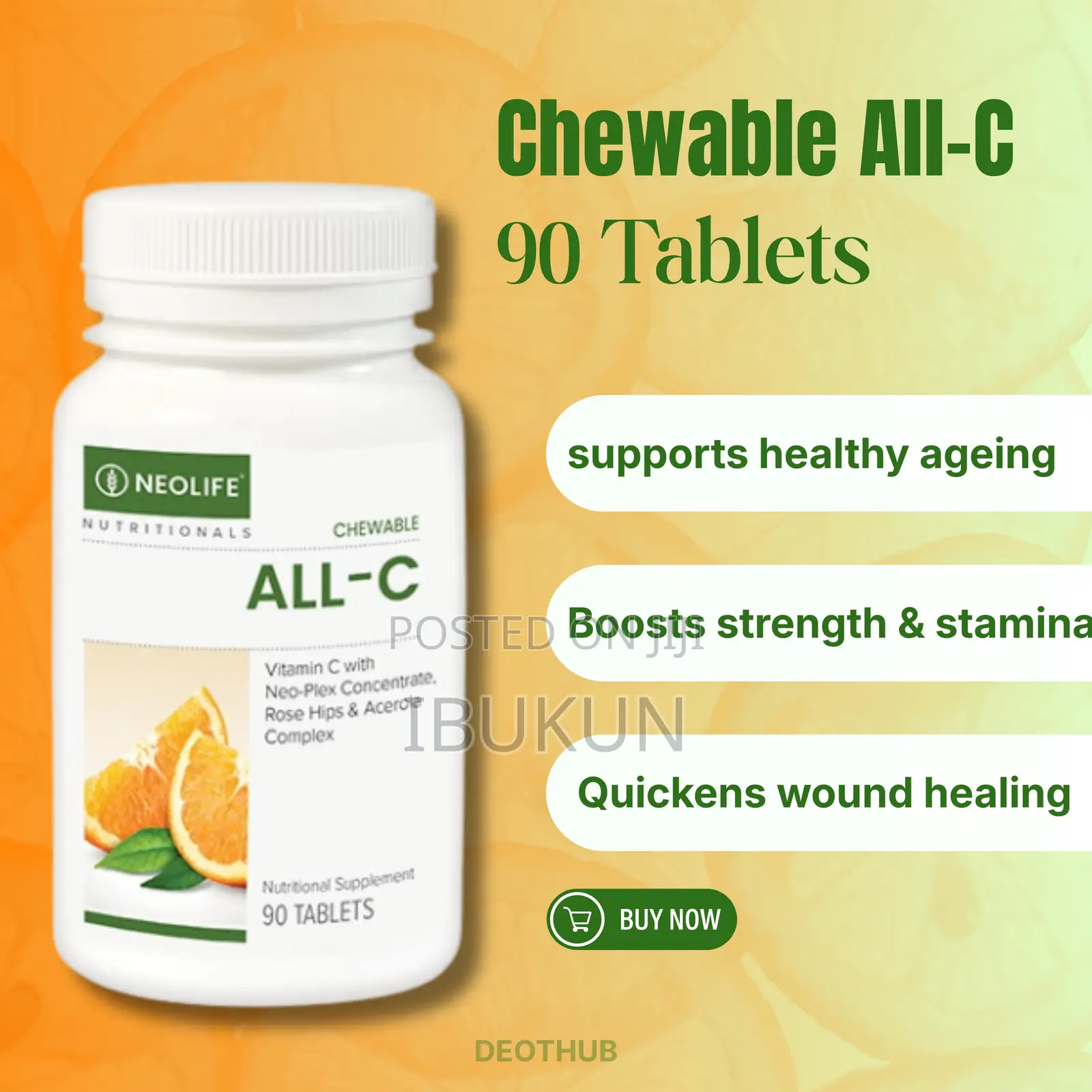 Chewable All C Single 90 Tablets Age Gracefully, Youthful & Sharp