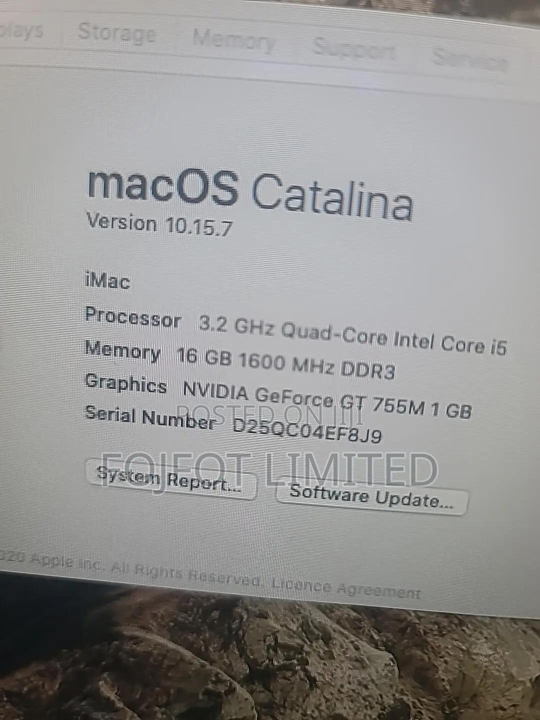Desktop Computer Apple iMac 16GB Intel Core i5 HDD 1T