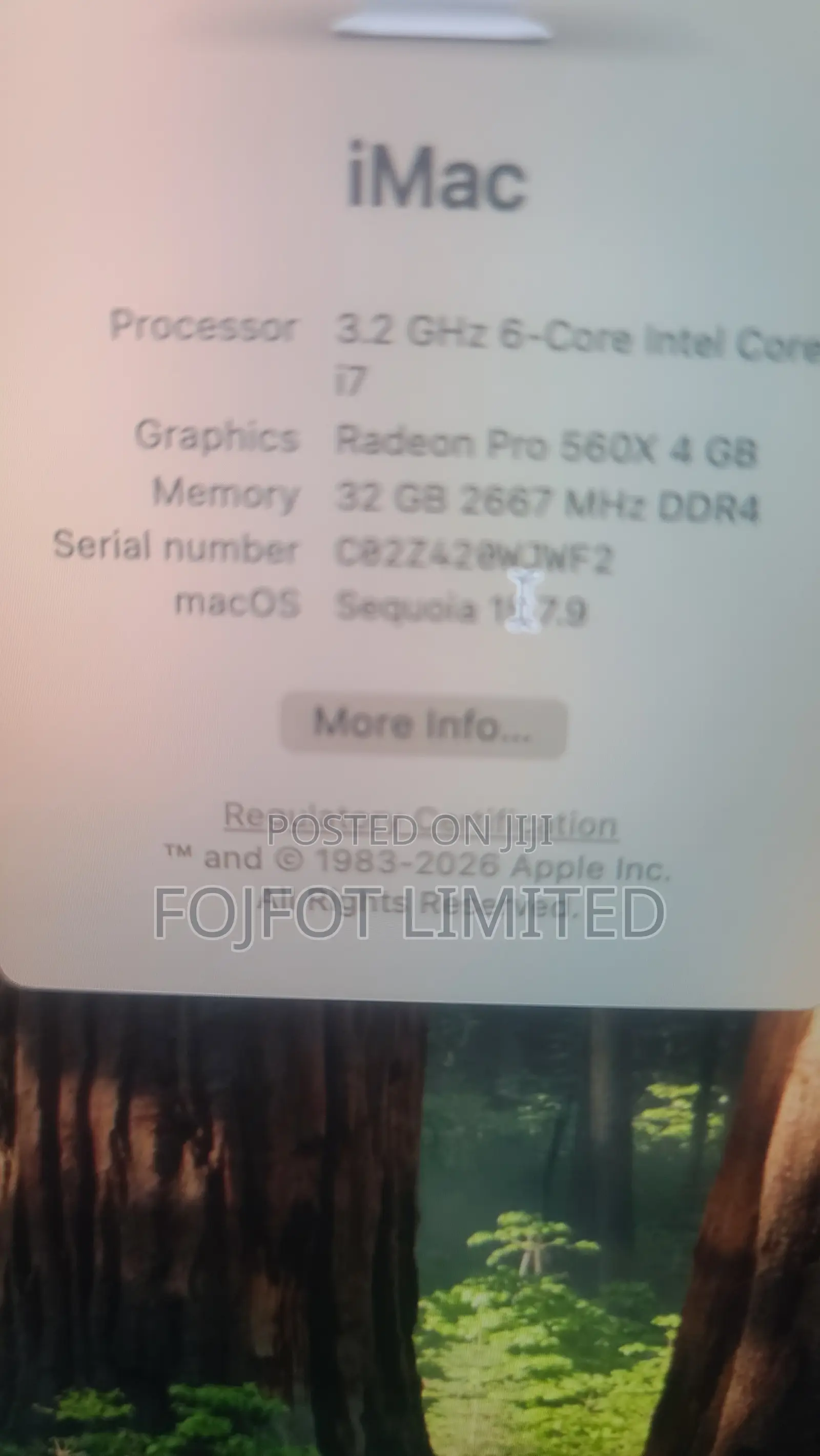 Desktop Computer Apple iMac 16GB Intel Core i5 HDD 1T