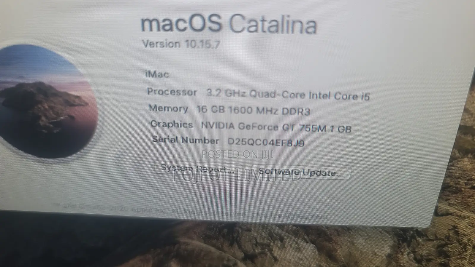 Desktop Computer Apple iMac 16GB Intel Core i5 HDD 1T