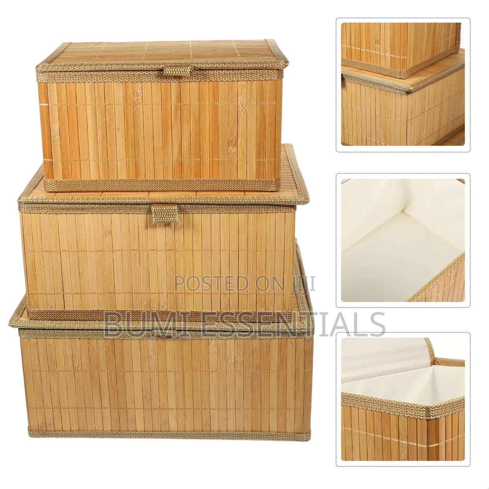 3pcs Bamboo Storage Set