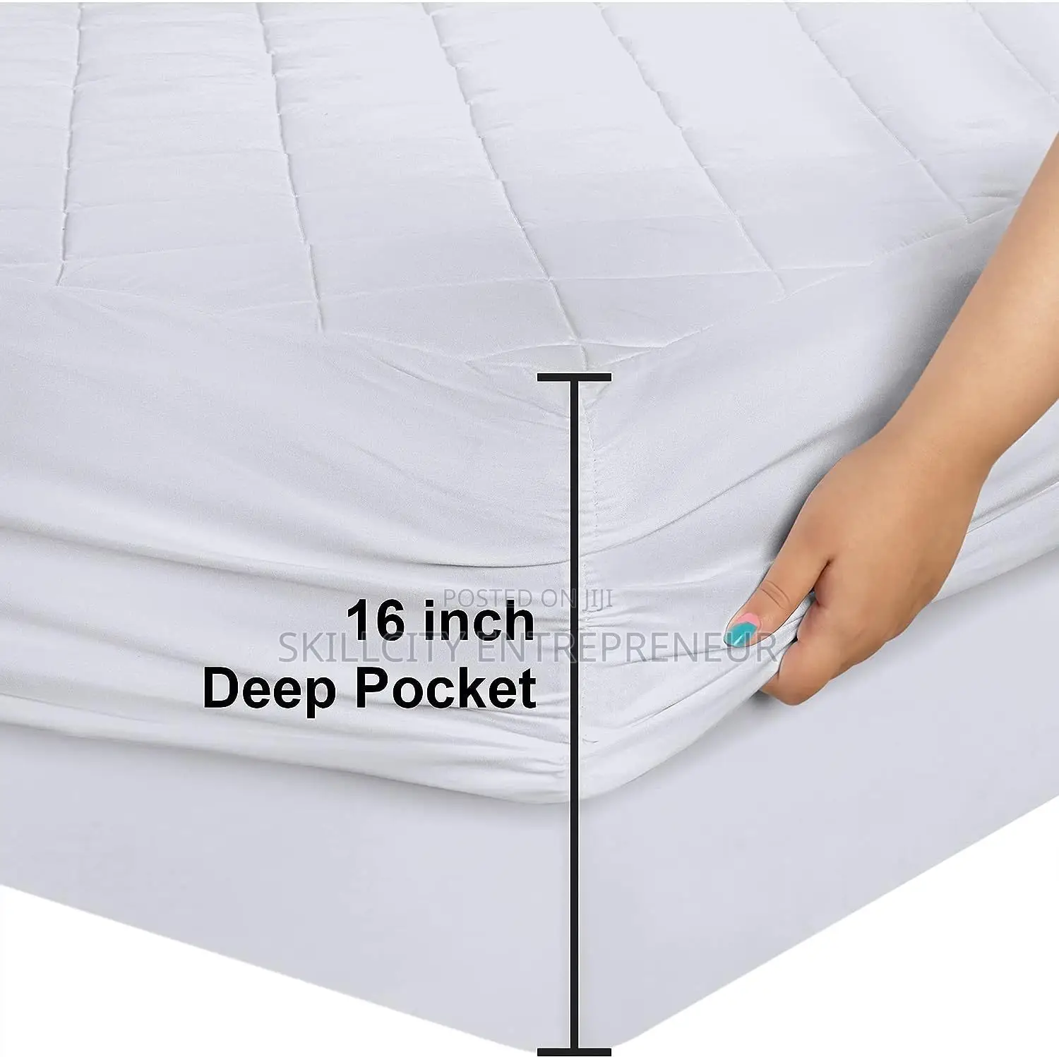 7 by 7 Quilted Waterproof Mattress Protector