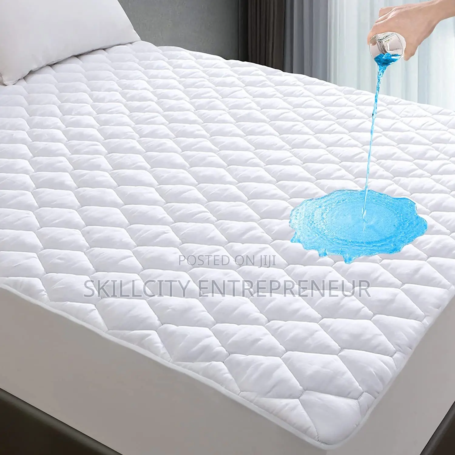 7 by 7 Quilted Waterproof Mattress Protector