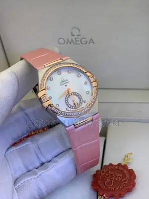Omega Quality Luxury Ladies Genuine Leather Wristwatch