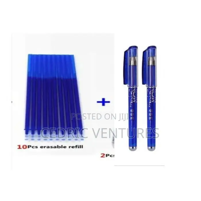 2 Erasable Pens + 10 Refills Ink Gel Pen