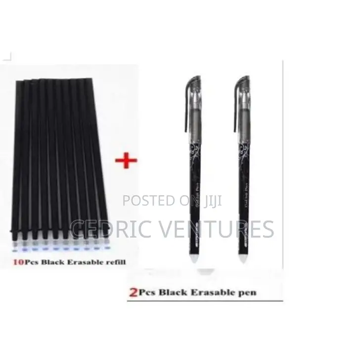 2 Erasable Pens + 10 Refills Ink Gel Pen