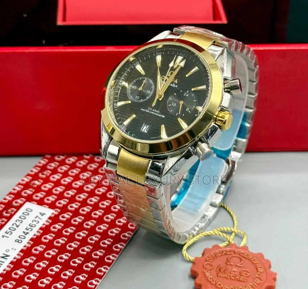 Omega Quality Men Chain Strap Wristwatch