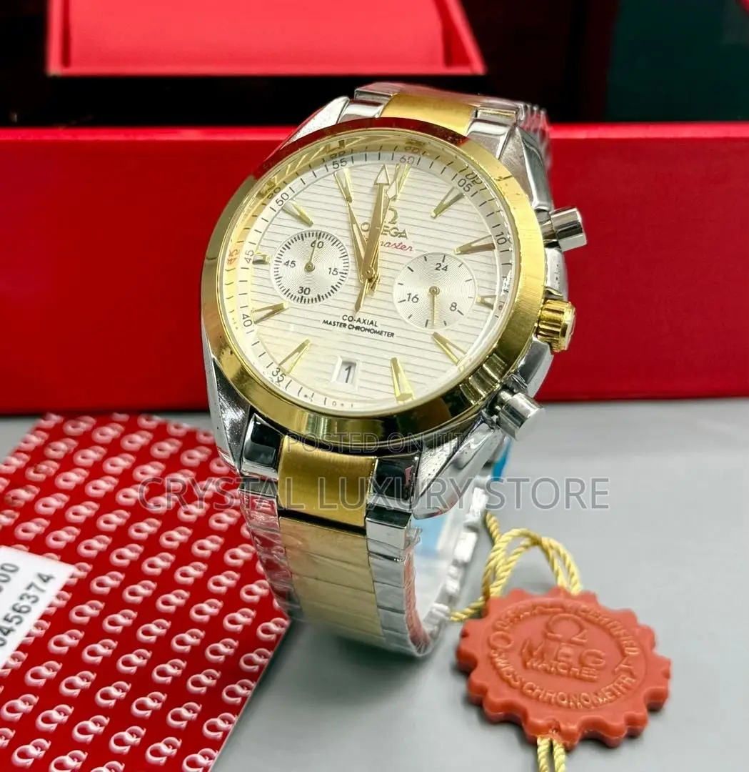 Omega Quality Men Chain Strap Wristwatch