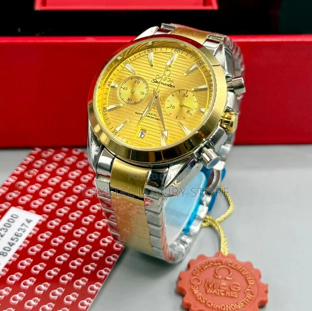 Omega Quality Men Chain Strap Wristwatch
