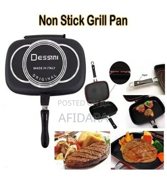 Dessini Double-Sided Grill Pan 36cm Non-Stick & Easy Cooking
