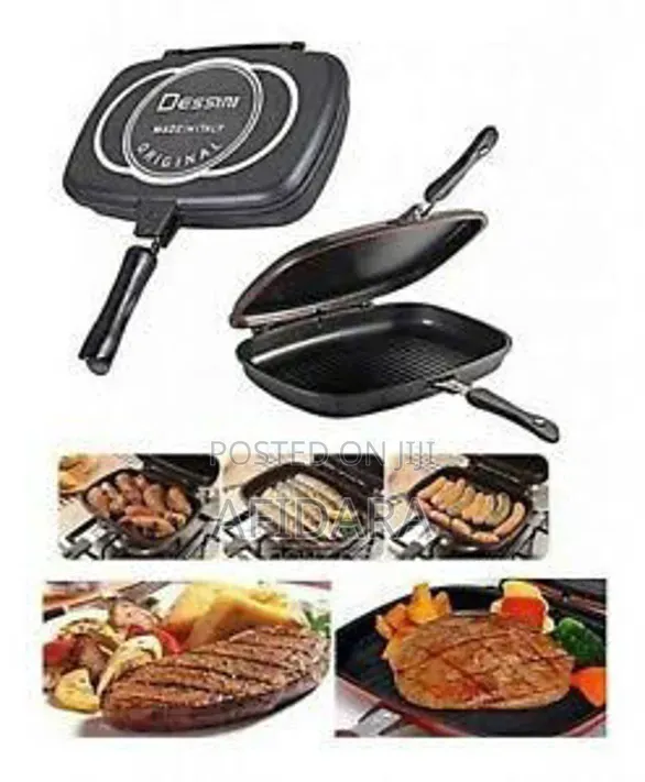 36cm Dessini Non-Stick Double Grill Pan – Smart Kitchen Essential