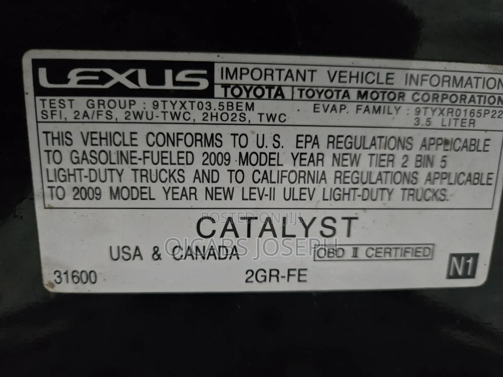 Lexus RX 2009 Black