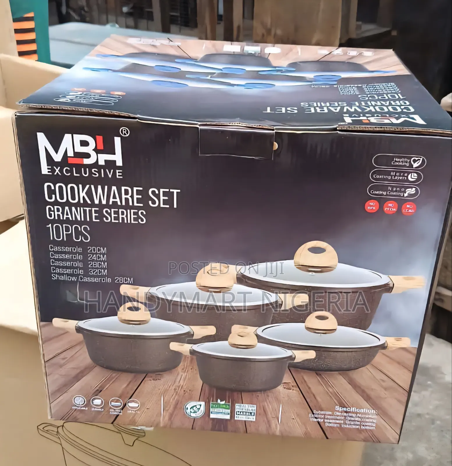 Premium MBH 10-Piece Granite Cookware Set 30% DISCOUNT