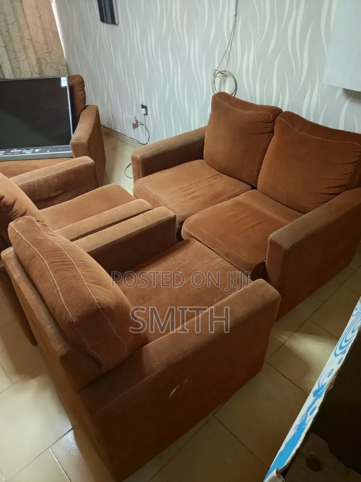 4 Seater Fabric Chair