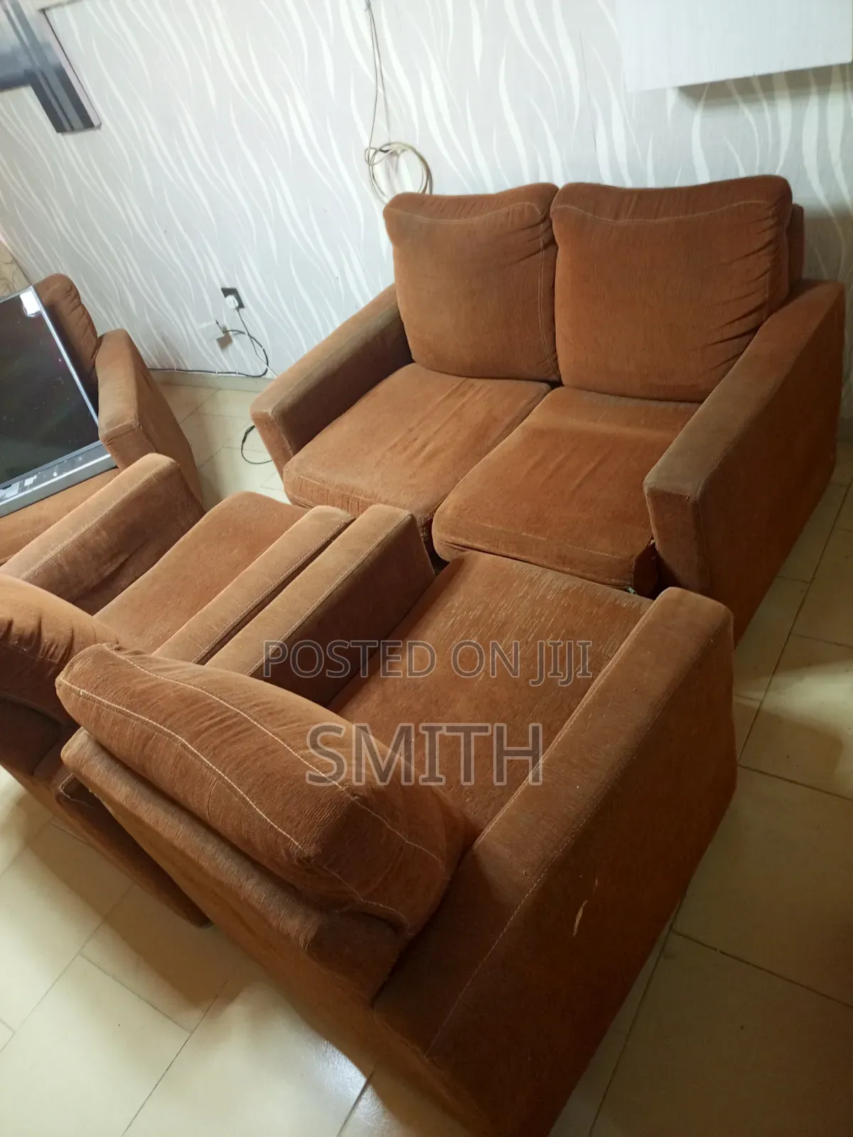 4 Seater Fabric Chair