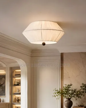 Chinese Style Bedroom Light Cloth Round Atmosphere Simple Ceiling