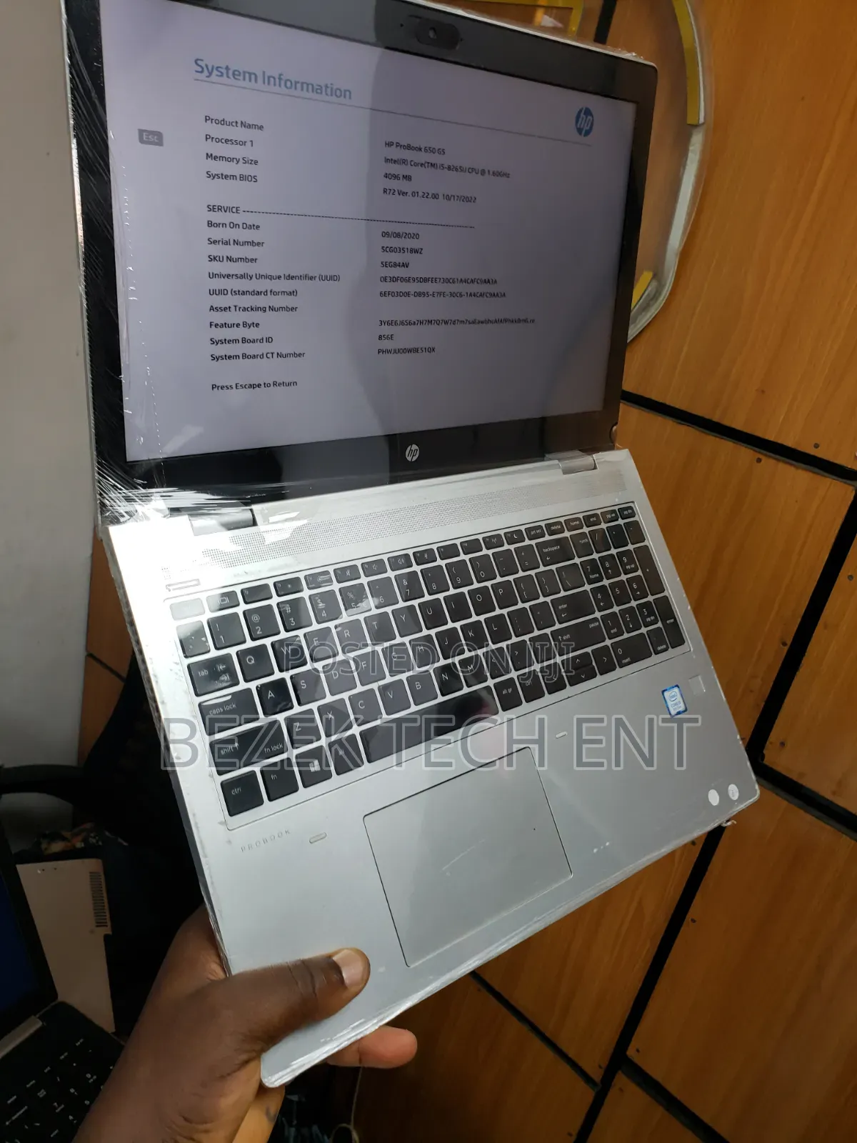 New Laptop HP ProBook 650 G5 8GB Intel Core i5 SSD 256GB