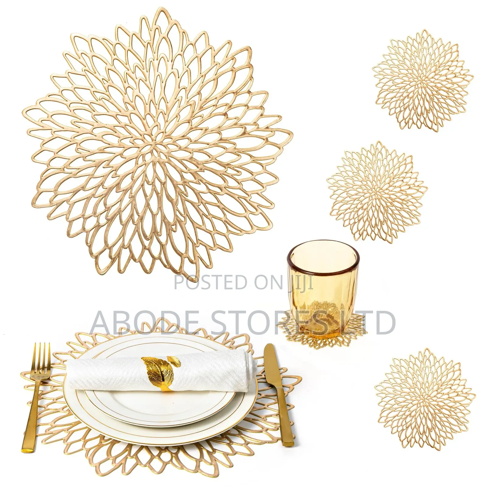 6 PCS Dining Place Mats and Coaster Set