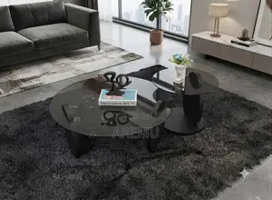 2 in 1 Glass Center Table  Available in Brown and Black