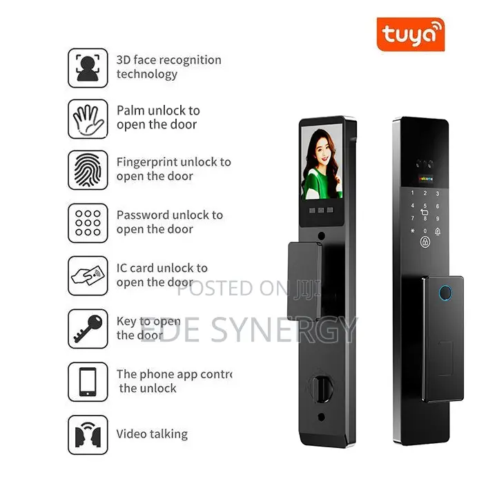 3d Face Recognition Smart Door Lock With Camera and Fingerprint