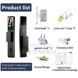 3d Face Recognition Smart Door Lock With Camera and Fingerprint
