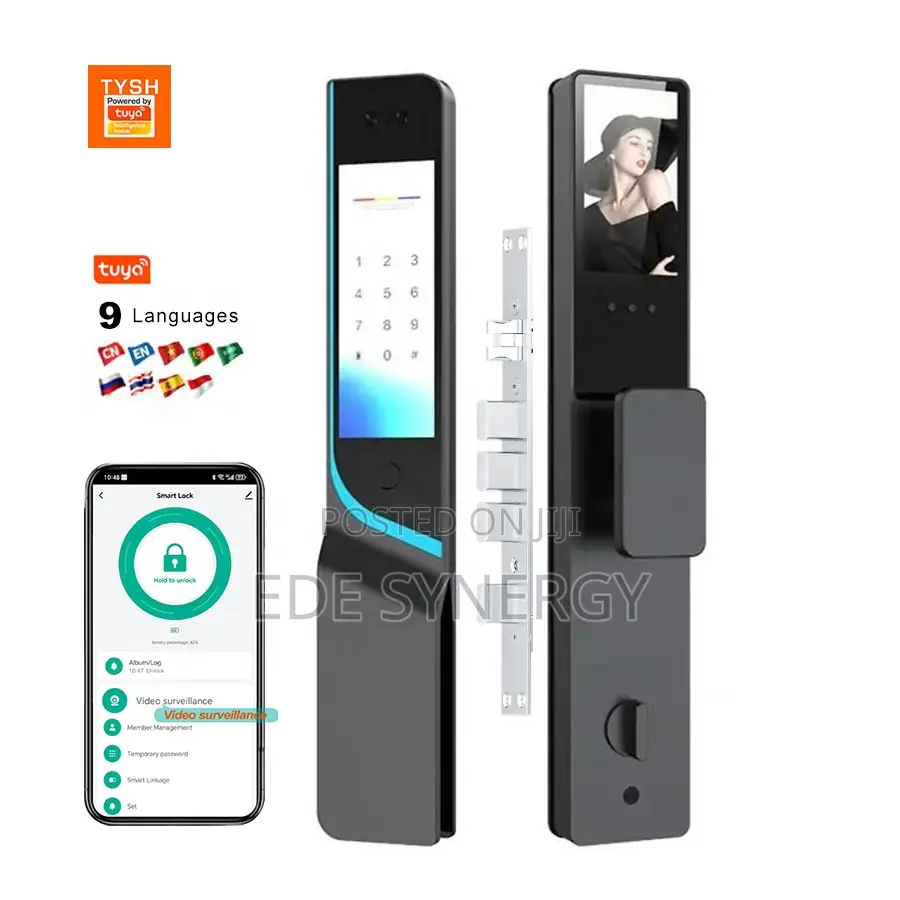 Tuya App WiFi Front Back Screen 3D Face Recognition Keyless Smart Lock