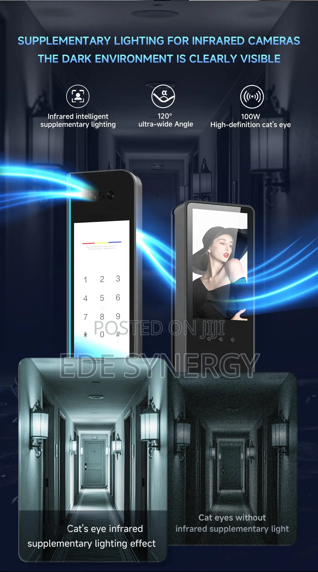 Tuya App WiFi Front Back Screen 3D Face Recognition Keyless Smart Lock