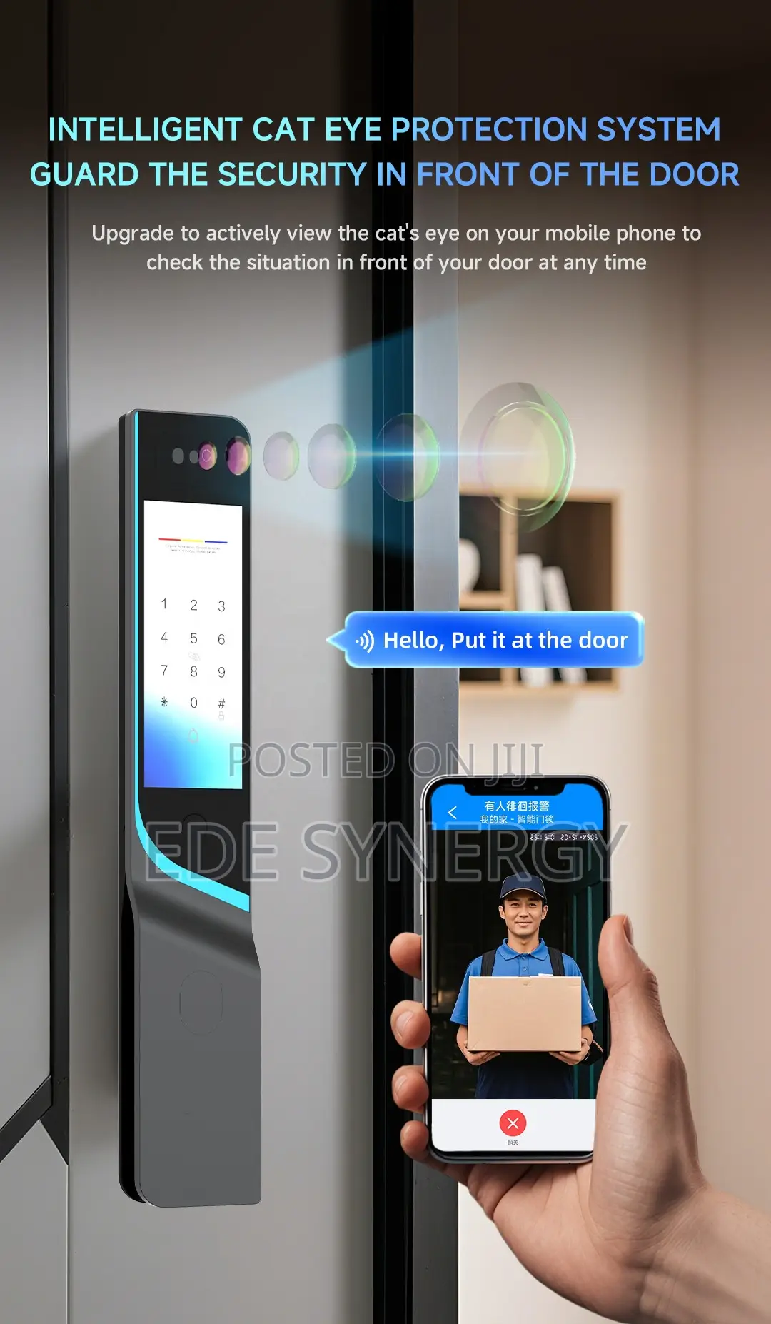 Tuya App WiFi Front Back Screen 3D Face Recognition Keyless Smart Lock