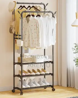 3 Layer Double Pole  Cloth Hanger