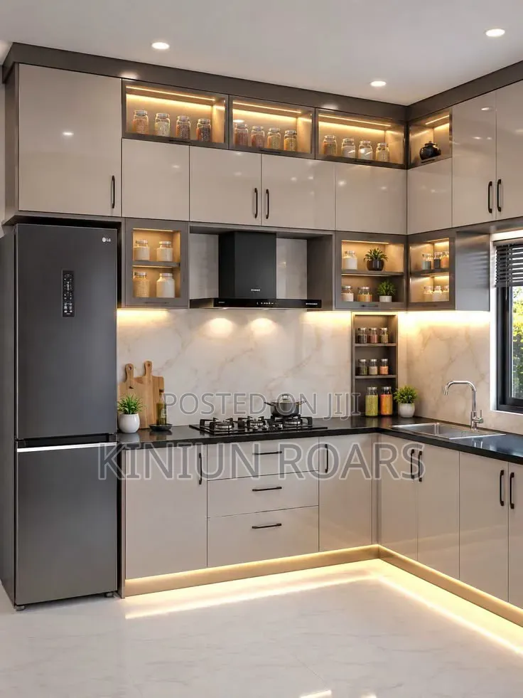 Luxury Kitchen Cabinet Full Compartment.