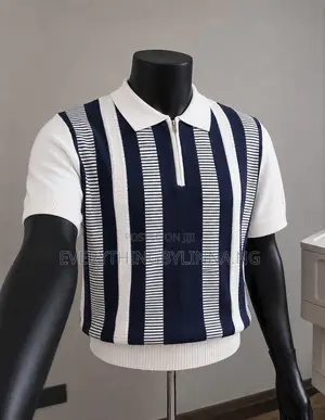 Men's Vintage Quarter-Zip Knit Polo Shirt (Classy Fit)