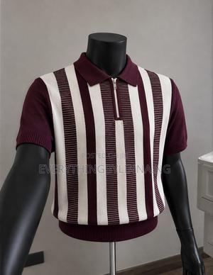 Men's Vintage Quarter-Zip Knit Polo Shirt (Classy Fit)