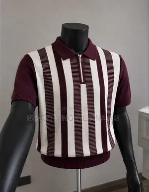 Men's Vintage Quarter-Zip Knit Polo Shirt (Classy Fit)