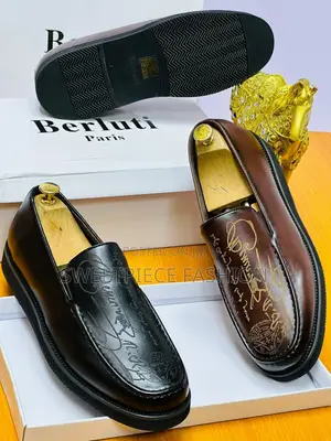 Men’s Premium Berluti Inspired Black/Brown Leather Loafers