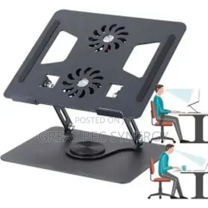 Rotating Laptop Stand With Cooling Fan (360° Rotaion)
